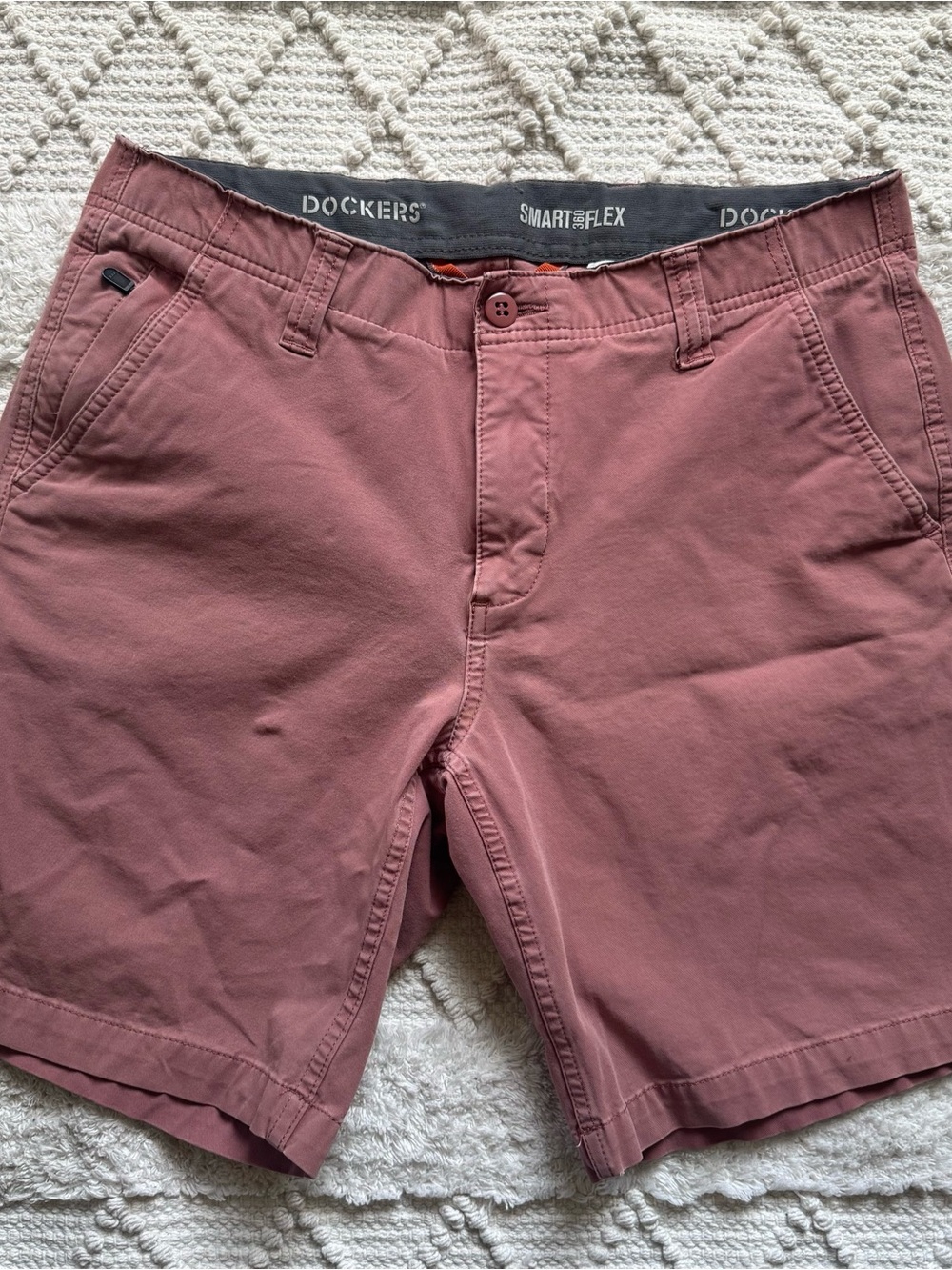 Dockers Men's Dusty Rose Chino Shorts - SmartFlex Waist 33